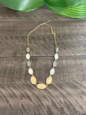 Liz Claiborne Gold and Silver Oval Link Necklace